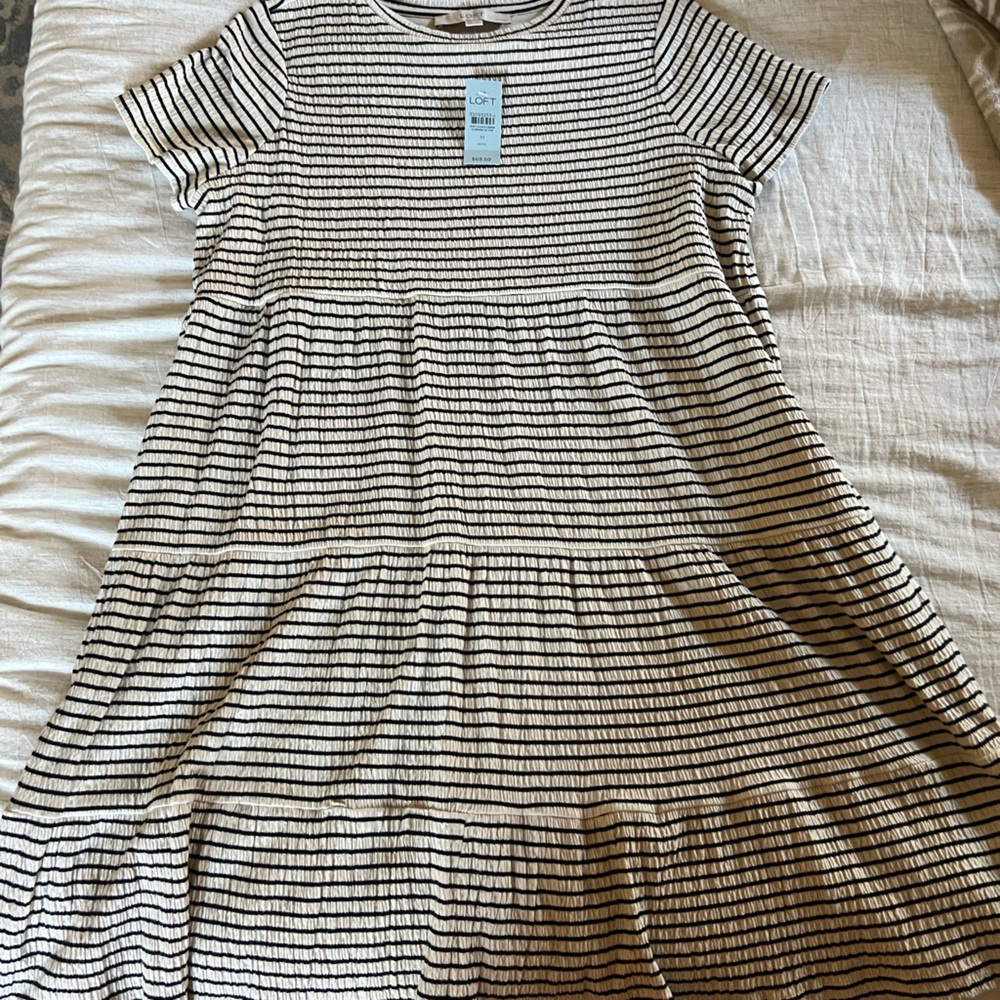 Black and white baby doll dress